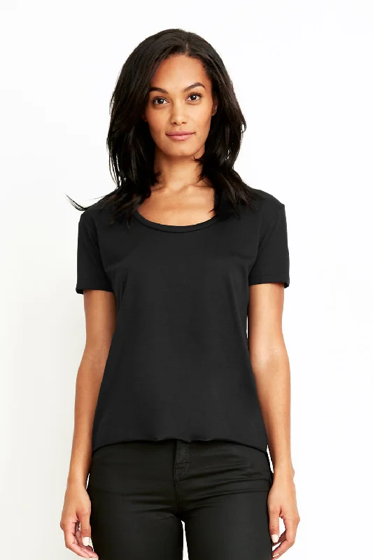 Women's T - shirt with a fringed hem and a tassel - trimmed pocketNext Level Womens Festival Short Sleeve Crewneck T-Shirt - Charcoal Grey Women's T - shirt with a fringed hem and a tassel - trimmed pocketNext Level Womens Festival Short Sleeve Crewneck T-Shirt - Charcoal Grey
