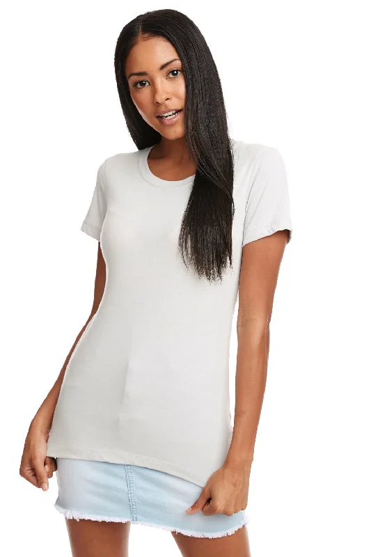 A - line women's T - shirt dress for a feminine silhouetteNext Level Womens Ideal Jersey Short Sleeve Crewneck T-Shirt - Silver Grey A - line women's T - shirt dress for a feminine silhouetteNext Level Womens Ideal Jersey Short Sleeve Crewneck T-Shirt - Silver Grey