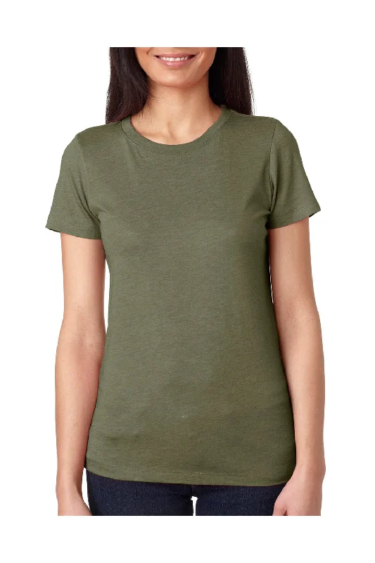 Women's T - shirt with a beaded - embroidery detailNext Level Womens Jersey Short Sleeve Crewneck T-Shirt - Military Green Women's T - shirt with a beaded - embroidery detailNext Level Womens Jersey Short Sleeve Crewneck T-Shirt - Military Green