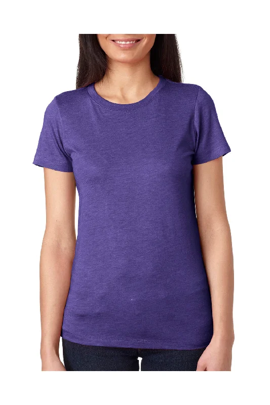 Fitted women's T - shirt with a ruched sideNext Level Womens Jersey Short Sleeve Crewneck T-Shirt - Purple Rush Fitted women's T - shirt with a ruched sideNext Level Womens Jersey Short Sleeve Crewneck T-Shirt - Purple Rush