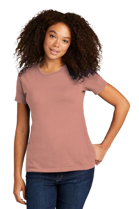 Cable knit women's T - shirt with a cable - textured pocketNext Level Womens Boyfriend Fine Jersey Short Sleeve Crewneck T-Shirt - Desert Pink Cable knit women's T - shirt with a cable - textured pocketNext Level Womens Boyfriend Fine Jersey Short Sleeve Crewneck T-Shirt - Desert Pink