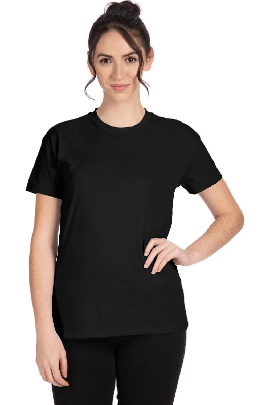 Women's T - shirt with a dropped shoulder for a relaxed fitNext Level Womens Relaxed CVC Short Sleeve Crewneck T-Shirt - Black Women's T - shirt with a dropped shoulder for a relaxed fitNext Level Womens Relaxed CVC Short Sleeve Crewneck T-Shirt - Black