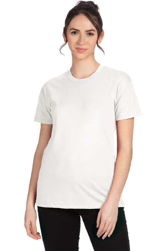 Women's T - shirt with a side slit for added styleNext Level Womens Relaxed CVC Short Sleeve Crewneck T-Shirt - White Women's T - shirt with a side slit for added styleNext Level Womens Relaxed CVC Short Sleeve Crewneck T-Shirt - White