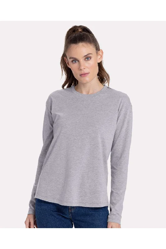 Women's cotton blend T - shirt with a soft feelNext Level Womens Relaxed Long Sleeve Crewneck T-Shirt - Heather Grey - NEW Women's cotton blend T - shirt with a soft feelNext Level Womens Relaxed Long Sleeve Crewneck T-Shirt - Heather Grey - NEW