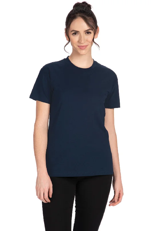 Open - front women's T - shirt for a versatile lookNext Level Womens Relaxed Short Sleeve Crewneck T-Shirt - Midnight Navy Blue Open - front women's T - shirt for a versatile lookNext Level Womens Relaxed Short Sleeve Crewneck T-Shirt - Midnight Navy Blue