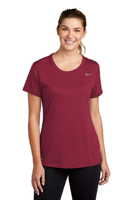 Open - work women's T - shirt with a lace - like patternNike Womens Legend Dri-Fit Moisture Wicking Short Sleeve Crewneck T-Shirt - Team Maroon Open - work women's T - shirt with a lace - like patternNike Womens Legend Dri-Fit Moisture Wicking Short Sleeve Crewneck T-Shirt - Team Maroon