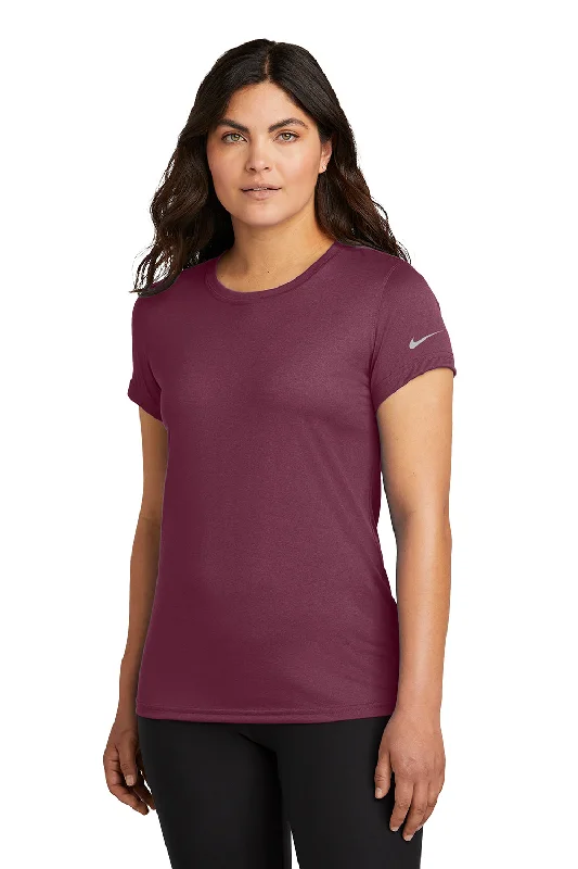 Embroidered women's T - shirt with floral designsNike Womens rLegend Dri-Fit Moisture Wicking Short Sleeve Crewneck T-Shirt - Deep Maroon Embroidered women's T - shirt with floral designsNike Womens rLegend Dri-Fit Moisture Wicking Short Sleeve Crewneck T-Shirt - Deep Maroon