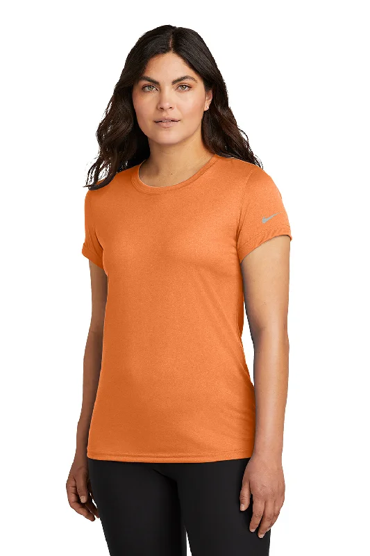 Longline women's T - shirt for a more covered - up styleNike Womens rLegend Dri-Fit Moisture Wicking Short Sleeve Crewneck T-Shirt - Desert Orange Longline women's T - shirt for a more covered - up styleNike Womens rLegend Dri-Fit Moisture Wicking Short Sleeve Crewneck T-Shirt - Desert Orange