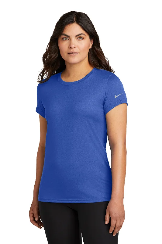 Cropped women's T - shirt to pair with high - waisted skirtsNike Womens rLegend Dri-Fit Moisture Wicking Short Sleeve Crewneck T-Shirt - Game Royal Blue Cropped women's T - shirt to pair with high - waisted skirtsNike Womens rLegend Dri-Fit Moisture Wicking Short Sleeve Crewneck T-Shirt - Game Royal Blue