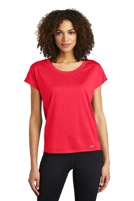 Women's T - shirt with a cut - out detailOgio Womens Endurance Pulse Moisture Wicking Short Sleeve Crewneck T-Shirt - Rogue Pink Women's T - shirt with a cut - out detailOgio Womens Endurance Pulse Moisture Wicking Short Sleeve Crewneck T-Shirt - Rogue Pink