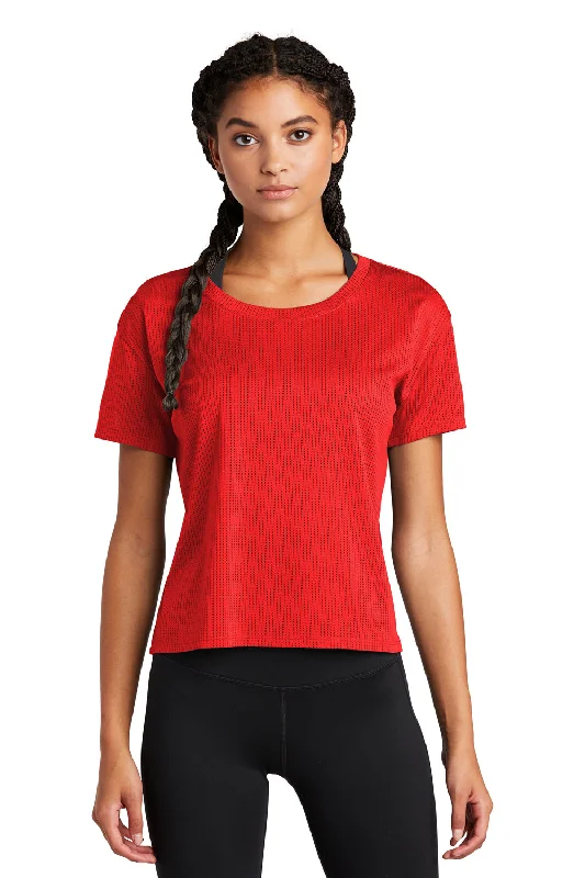 Women's T - shirt with a mock - fur collarSport-Tek Womens Draft Crop Short Sleeve Crewneck T-Shirt - True Red