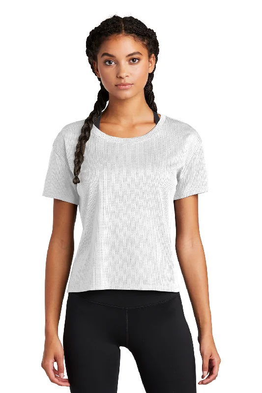 Women's T - shirt with a lace - up backSport-Tek Womens Draft Crop Short Sleeve Crewneck T-Shirt - White Women's T - shirt with a lace - up backSport-Tek Womens Draft Crop Short Sleeve Crewneck T-Shirt - White