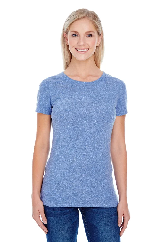 Women's T - shirt with a metallic - colored buttonThreadfast Apparel Womens Short Sleeve Crewneck T-Shirt - Navy Blue Women's T - shirt with a metallic - colored buttonThreadfast Apparel Womens Short Sleeve Crewneck T-Shirt - Navy Blue