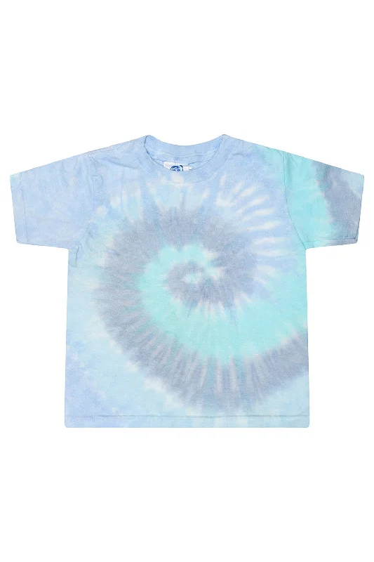 Women's T - shirt with a color - changing effect in different lightsTie-Dye Womens Cropped Short Sleeve Crewneck T-Shirt - Lagoon Women's T - shirt with a color - changing effect in different lightsTie-Dye Womens Cropped Short Sleeve Crewneck T-Shirt - Lagoon