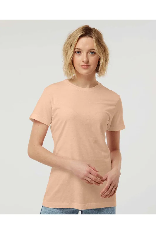 Cable knit women's T - shirt with a cable - textured pocketTultex Womens Fine Jersey Classic Fit Short Sleeve Crewneck T-Shirt - Peach - NEW Cable knit women's T - shirt with a cable - textured pocketTultex Womens Fine Jersey Classic Fit Short Sleeve Crewneck T-Shirt - Peach - NEW