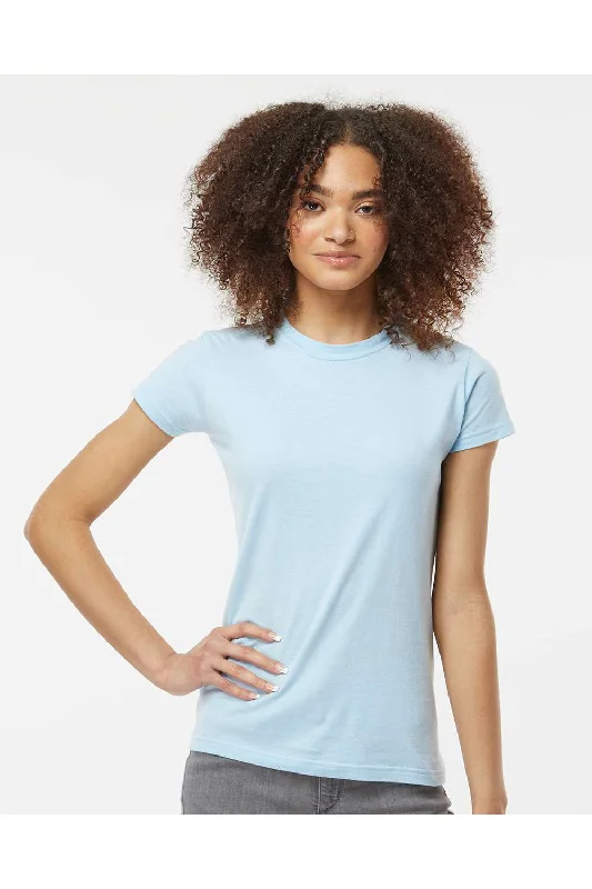 Printed women's T - shirt with a geometric - nautical patternTultex Womens Fine Jersey Slim Fit Short Sleeve Crewneck T-Shirt - Baby Blue - NEW Printed women's T - shirt with a geometric - nautical patternTultex Womens Fine Jersey Slim Fit Short Sleeve Crewneck T-Shirt - Baby Blue - NEW
