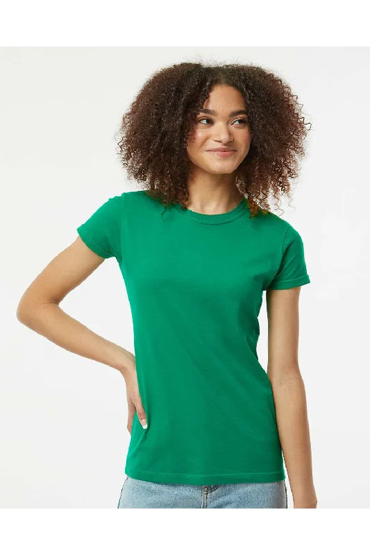 Cable knit women's T - shirt with a cable - textured collarTultex Womens Fine Jersey Slim Fit Short Sleeve Crewneck T-Shirt - Kelly Green - NEW Cable knit women's T - shirt with a cable - textured collarTultex Womens Fine Jersey Slim Fit Short Sleeve Crewneck T-Shirt - Kelly Green - NEW