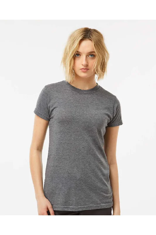 Women's T - shirt with a flapped pocketTultex Womens Poly-Rich Short Sleeve Crewneck T-Shirt - Heather Charcoal Grey - NEW Women's T - shirt with a flapped pocketTultex Womens Poly-Rich Short Sleeve Crewneck T-Shirt - Heather Charcoal Grey - NEW