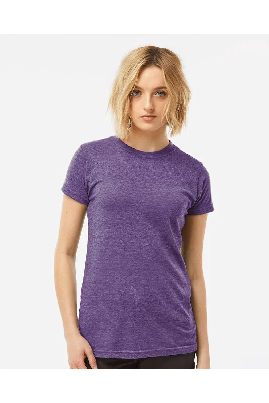 Fitted women's turtleneck T - shirtTultex Womens Poly-Rich Short Sleeve Crewneck T-Shirt - Heather Purple - NEW Fitted women's turtleneck T - shirtTultex Womens Poly-Rich Short Sleeve Crewneck T-Shirt - Heather Purple - NEW