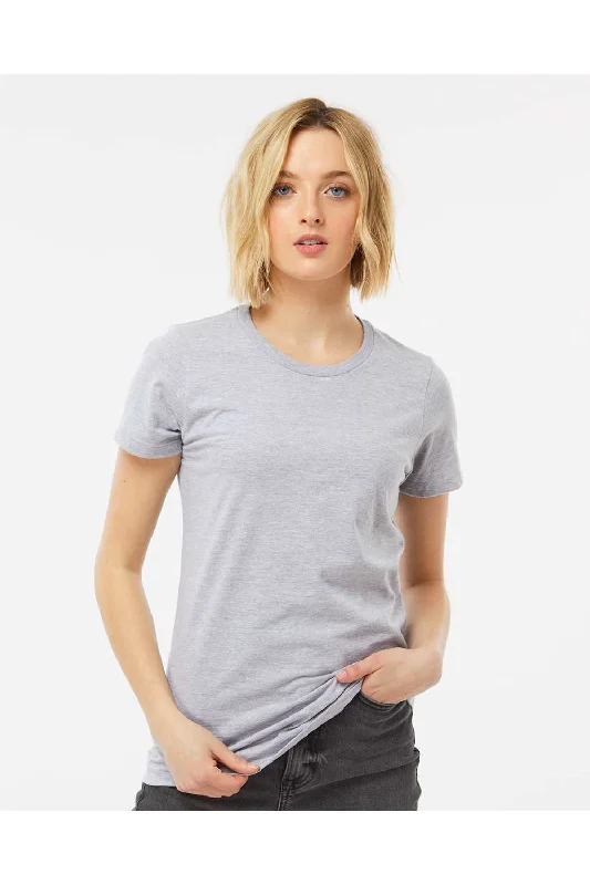 Metallic - threaded women's T - shirt for a touch of glamourTultex Womens Premium Short Sleeve Crewneck T-Shirt - Heather Grey - NEW Metallic - threaded women's T - shirt for a touch of glamourTultex Womens Premium Short Sleeve Crewneck T-Shirt - Heather Grey - NEW