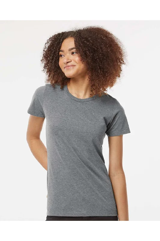 Sheer - sleeved women's T - shirt for an alluring lookTultex Womens Premium Short Sleeve Crewneck T-Shirt - Heather Grey - NEW Sheer - sleeved women's T - shirt for an alluring lookTultex Womens Premium Short Sleeve Crewneck T-Shirt - Heather Grey - NEW