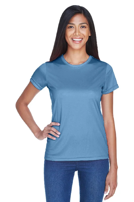 Women's T - shirt with a dropped - shoulder and wide - sleeve designUltraClub Womens Cool & Dry Performance Moisture Wicking Short Sleeve Crewneck T-Shirt - Indigo Blue Women's T - shirt with a dropped - shoulder and wide - sleeve designUltraClub Womens Cool & Dry Performance Moisture Wicking Short Sleeve Crewneck T-Shirt - Indigo Blue