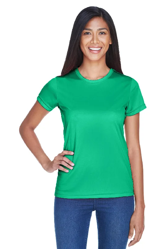 Fitted women's T - shirt with a ruched sideUltraClub Womens Cool & Dry Performance Moisture Wicking Short Sleeve Crewneck T-Shirt - Kelly Green Fitted women's T - shirt with a ruched sideUltraClub Womens Cool & Dry Performance Moisture Wicking Short Sleeve Crewneck T-Shirt - Kelly Green