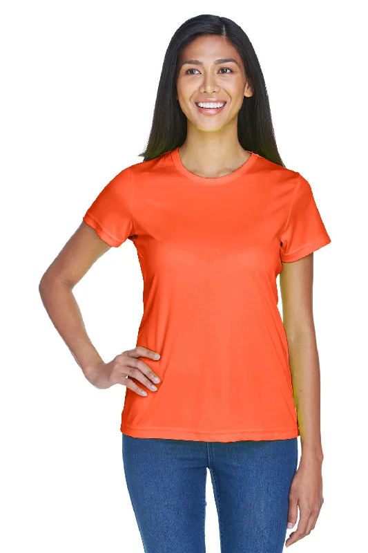 Mock - neck women's T - shirt with a zip - up frontUltraClub Womens Cool & Dry Performance Moisture Wicking Short Sleeve Crewneck T-Shirt - Orange Mock - neck women's T - shirt with a zip - up frontUltraClub Womens Cool & Dry Performance Moisture Wicking Short Sleeve Crewneck T-Shirt - Orange