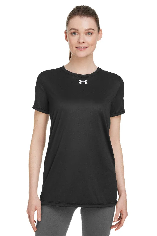 Women's T - shirt with a flapped pocket and a zip - up closureUnder Armour Womens Team Tech Moisture Wicking Short Sleeve Crewneck T-Shirt - Black Women's T - shirt with a flapped pocket and a zip - up closureUnder Armour Womens Team Tech Moisture Wicking Short Sleeve Crewneck T-Shirt - Black