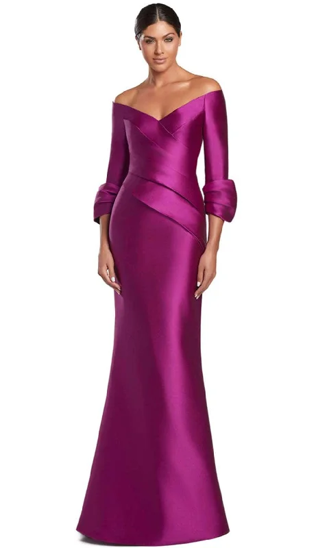 "Wrap dresses for women for an adjustable fit"Alexander by Daymor 2060F24 - Quarter Sleeve V-Neck Evening Gown "Wrap dresses for women for an adjustable fit"Alexander by Daymor 2060F24 - Quarter Sleeve V-Neck Evening Gown