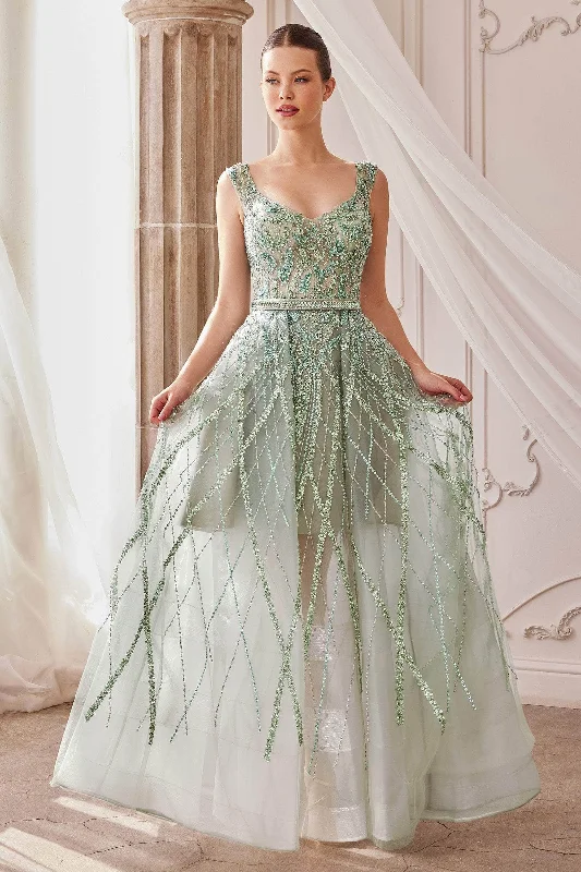 "VIP Sale: Extra 15% Off on Women's Dresses for Our Loyal Customers"Andrea and Leo - A1091 Lattice Motif A-Line Gown "VIP Sale: Extra 15% Off on Women's Dresses for Our Loyal Customers"Andrea and Leo - A1091 Lattice Motif A-Line Gown