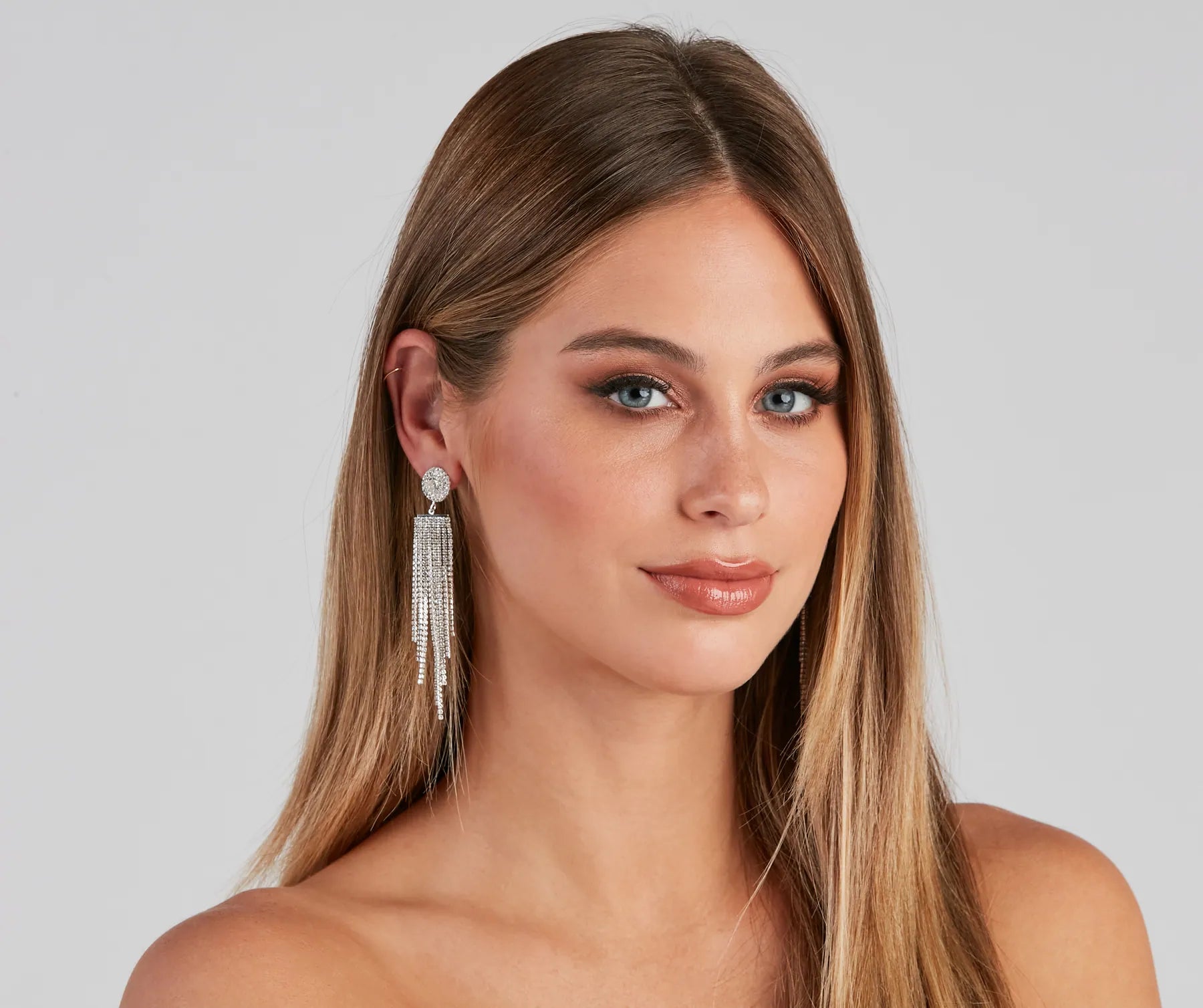 "Limited - Time Offer: Up to 50% Off on Women's Dresses!"Bring The Dazzle Rhinestone Fringe Earrings "Limited - Time Offer: Up to 50% Off on Women's Dresses!"Bring The Dazzle Rhinestone Fringe Earrings
