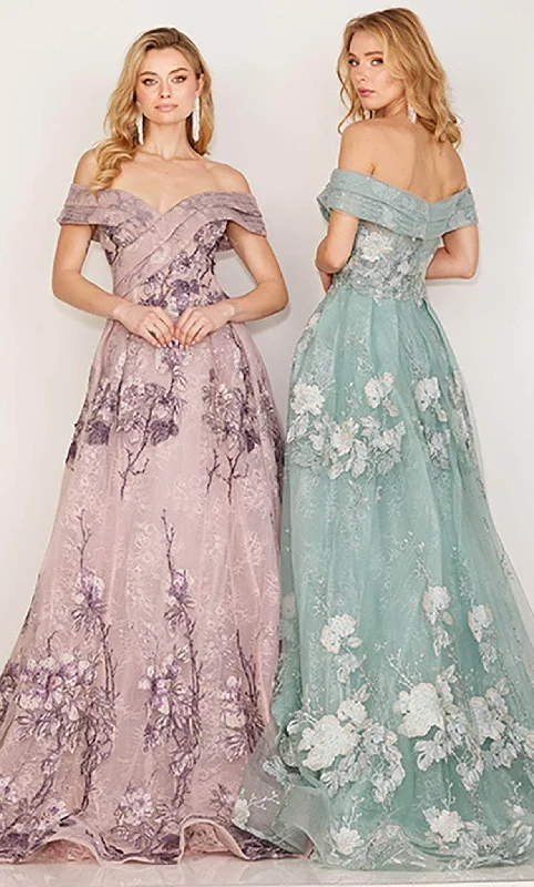 "A - line dresses for women to flatter the figure"Cecilia Couture 193 - Off Shoulder Floral Lace Dress "A - line dresses for women to flatter the figure"Cecilia Couture 193 - Off Shoulder Floral Lace Dress