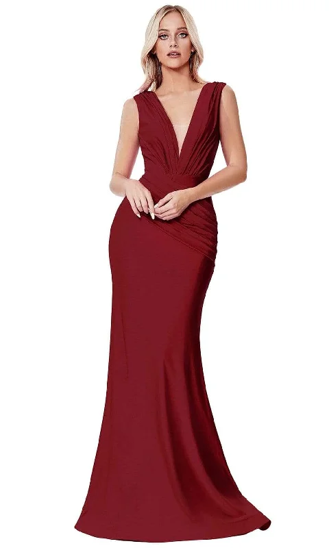 "A - line dresses for women to flatter the figure"Cinderella Divine - CD912 Sleeveless V Neck Mermaid Long Evening Gown "A - line dresses for women to flatter the figure"Cinderella Divine - CD912 Sleeveless V Neck Mermaid Long Evening Gown