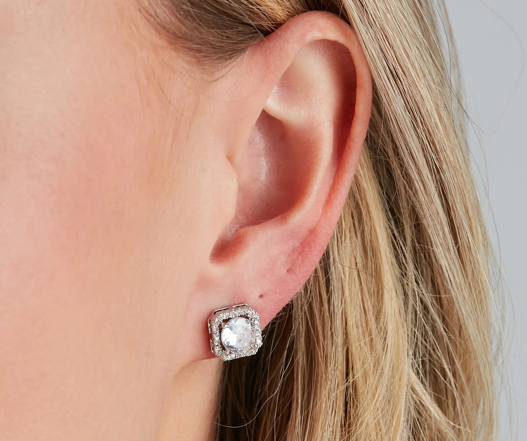 "Short dresses for women for a night out clubbing"Cubic Zirconia Halo Studs