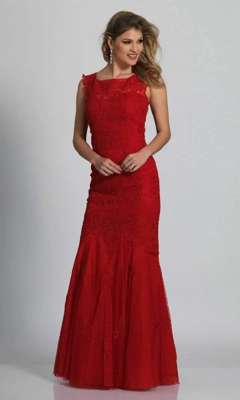 "Sequined dresses for women to shine at parties"Dave & Johnny - 1937 Lace Applique Tulle Trumpet Gown "Sequined dresses for women to shine at parties"Dave & Johnny - 1937 Lace Applique Tulle Trumpet Gown