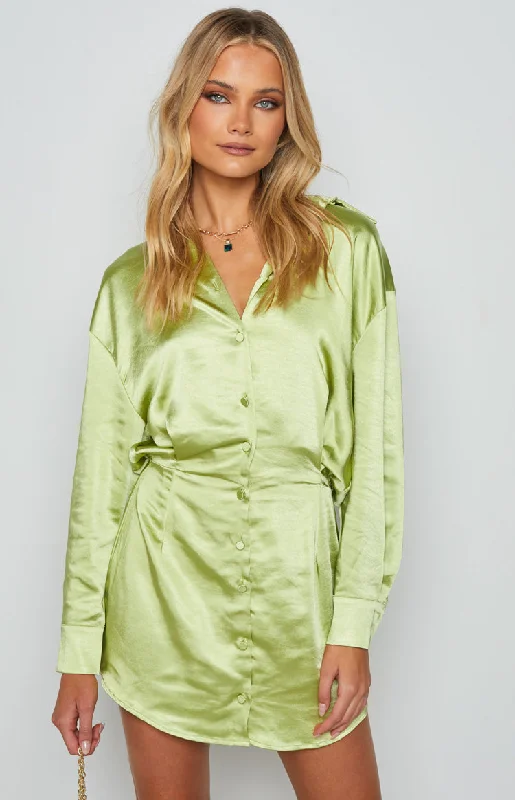 "Homecoming dresses for women to stand out"Deeper Water Mini Dress Green