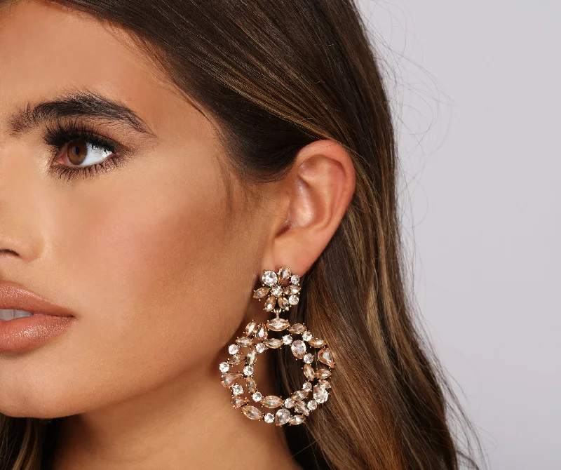 "Exclusive Discount: 30% Off All Women's Dresses for a Limited Period"Gem Glamour Hoop Earrings
