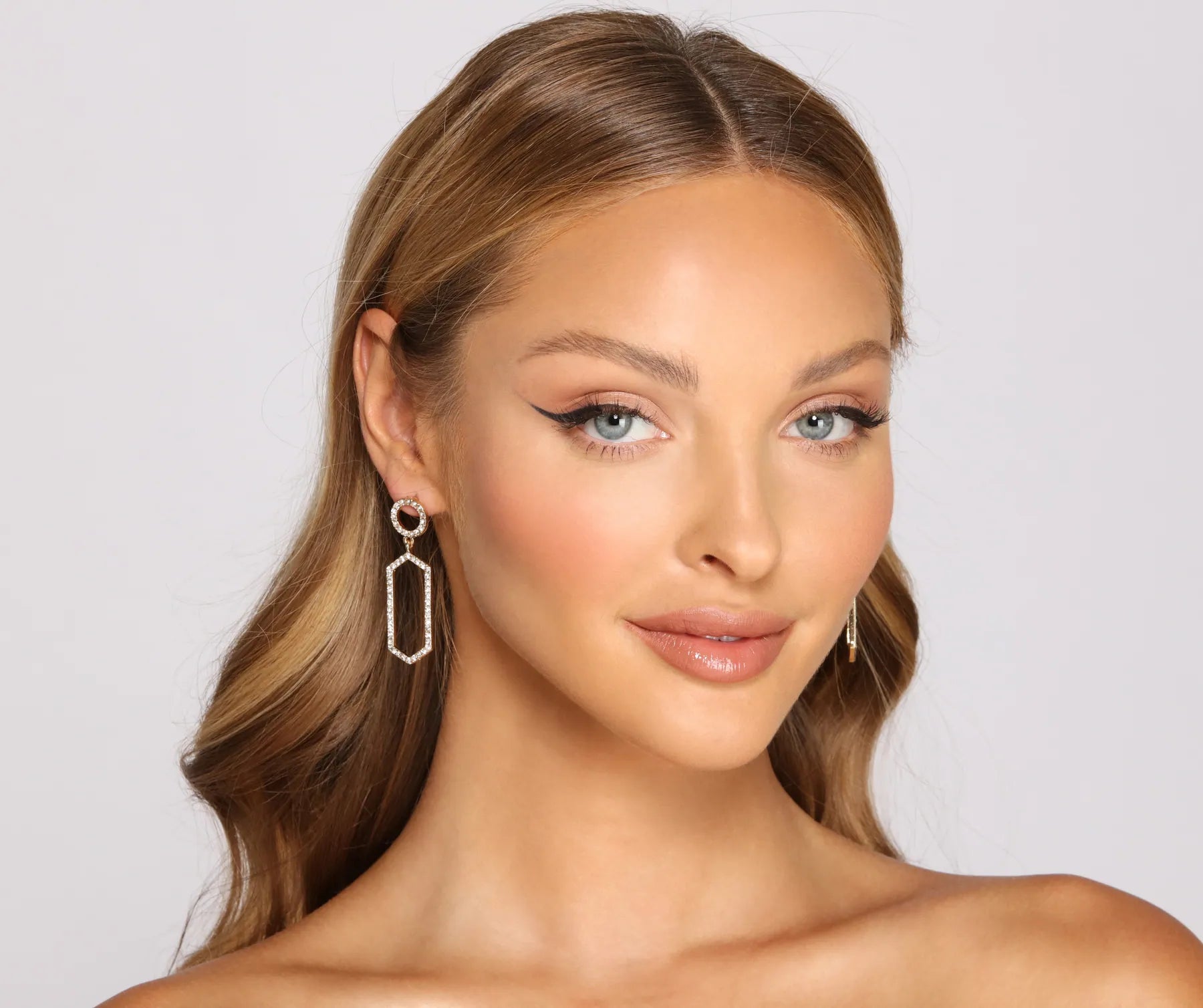"Elegant wedding guest dresses for women under $100"Glam Geometric Rhinestone Earrings "Elegant wedding guest dresses for women under $100"Glam Geometric Rhinestone Earrings