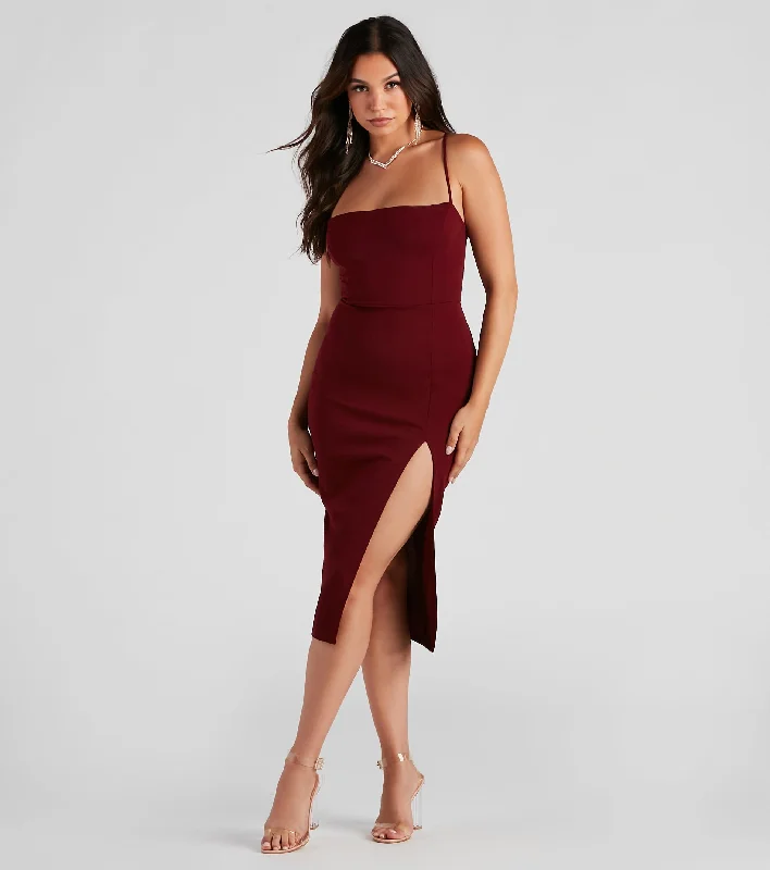 "Pleated dresses for women with a graceful movement"Henley Formal Lace-Up Midi Dress "Pleated dresses for women with a graceful movement"Henley Formal Lace-Up Midi Dress