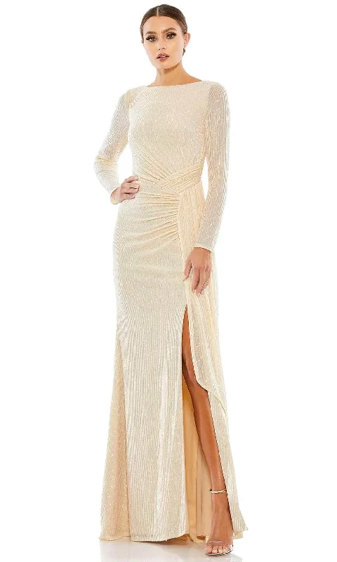"Black dresses for women for a classic and timeless appearance"Ieena Duggal 26715 - Ruched Waist Sequin Mother of the Groom Dress