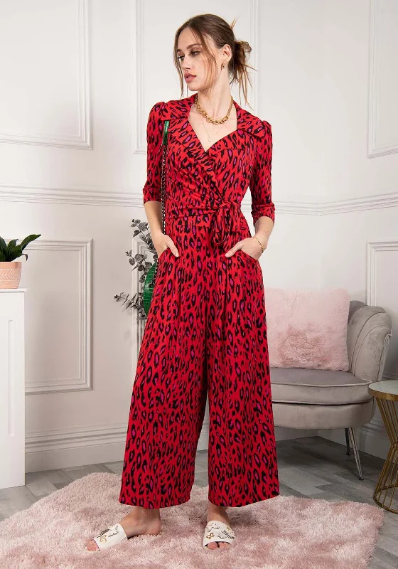 "Mermaid - style wedding dresses for women for a dramatic look"Jolie Moi Melissa Animal Print Jumpsuit, Red Multi "Mermaid - style wedding dresses for women for a dramatic look"Jolie Moi Melissa Animal Print Jumpsuit, Red Multi