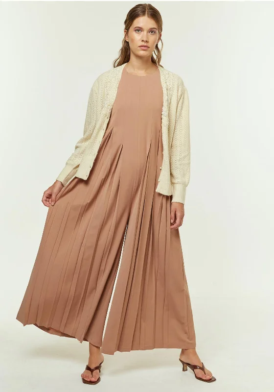 "Mini dresses for women for a youthful and trendy look"Jovonna Capella Wide Pleated Leg Sleeveless Jumpsuit, Nude "Mini dresses for women for a youthful and trendy look"Jovonna Capella Wide Pleated Leg Sleeveless Jumpsuit, Nude
