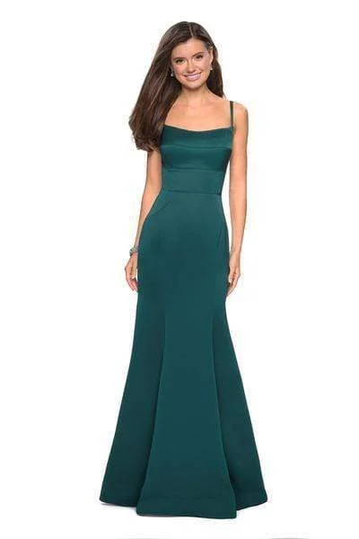 "Satin dresses for women for a luxurious appearance"La Femme - 27524 Modified Scoop Jersey Trumpet Dress "Satin dresses for women for a luxurious appearance"La Femme - 27524 Modified Scoop Jersey Trumpet Dress