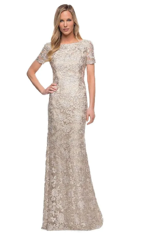 "Plus size wedding dresses for women with a perfect fit"La Femme - 29161 Bateau Sheath Evening Mother of the Bride Dress "Plus size wedding dresses for women with a perfect fit"La Femme - 29161 Bateau Sheath Evening Mother of the Bride Dress