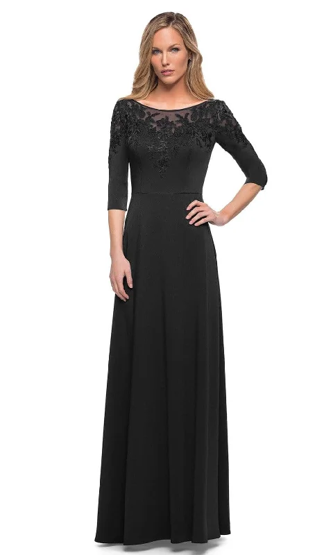 "Mother of the groom dresses for women in sophisticated designs"La Femme - 29227 Illusion Bateau A-line Evening Dress "Mother of the groom dresses for women in sophisticated designs"La Femme - 29227 Illusion Bateau A-line Evening Dress