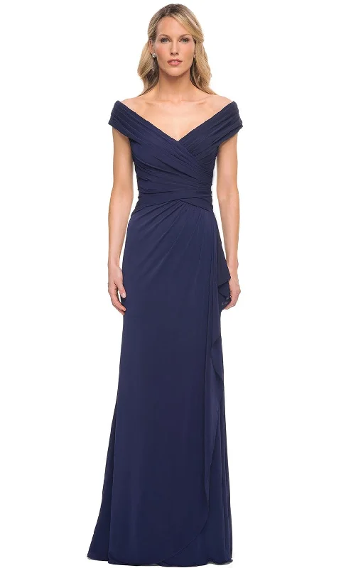 "Flash Sale: Grab Your Favorite Women's Dresses at Unbeatable Prices!"La Femme 30040 - Shirred Bodice A Line Dress "Flash Sale: Grab Your Favorite Women's Dresses at Unbeatable Prices!"La Femme 30040 - Shirred Bodice A Line Dress