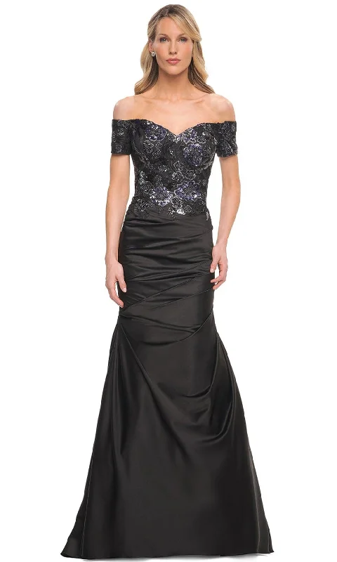 "Mother of the bride dresses for women in elegant styles"La Femme 30404 - Long Trumpet Mother of the Bride Dress "Mother of the bride dresses for women in elegant styles"La Femme 30404 - Long Trumpet Mother of the Bride Dress