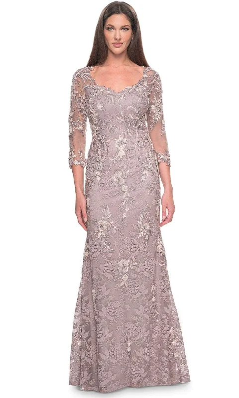 "Elegant wedding guest dresses for women under $100"La Femme 31796 - Beaded Quarter Sleeve Evening Dress "Elegant wedding guest dresses for women under $100"La Femme 31796 - Beaded Quarter Sleeve Evening Dress