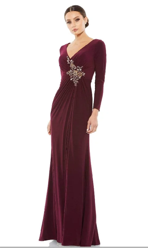 "Polka dot dresses for women with a retro vibe"Mac Duggal Evening - 67848D V-Neck Sheath Mother of the Bride Dress "Polka dot dresses for women with a retro vibe"Mac Duggal Evening - 67848D V-Neck Sheath Mother of the Bride Dress